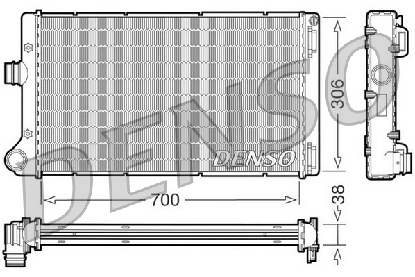 Radiator, engine cooling - DRM09099 DENSO