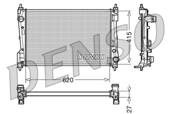 Радиатор, охлаждение двигателя - DRM09110 DENSO