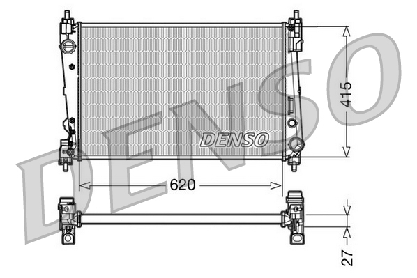 Radiator, engine cooling - DRM09111 DENSO