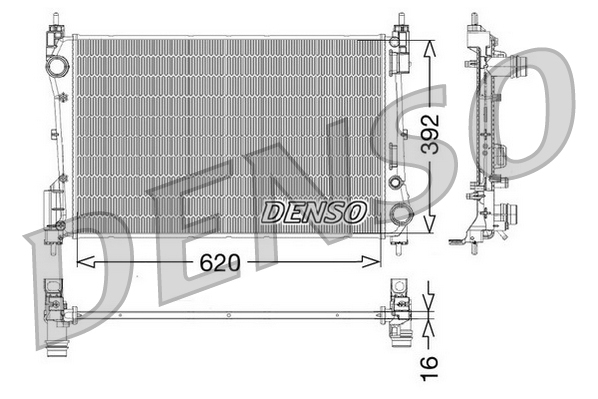 Радиатор, охлаждение двигателя - DRM09114 DENSO