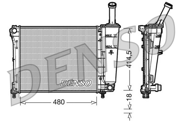Radiator, engine cooling - DRM09161 DENSO
