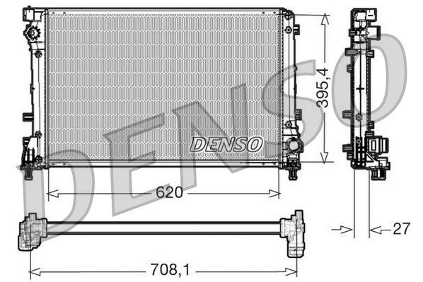 Radiator, engine cooling - DRM09163 DENSO