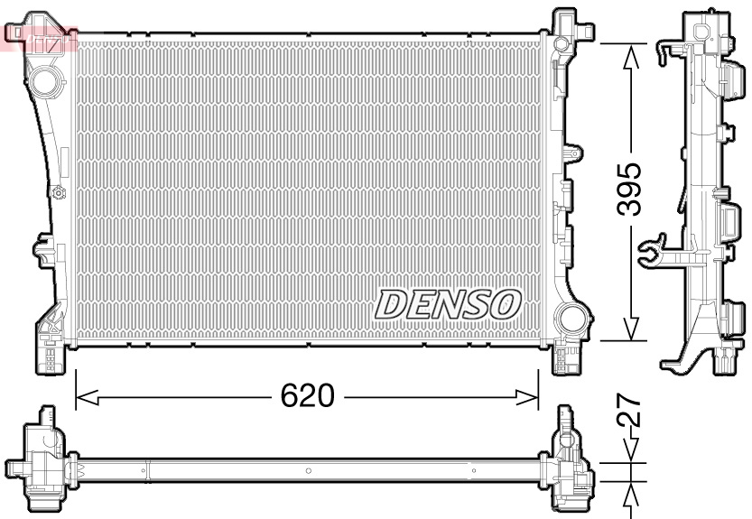 Radiator, engine cooling - DRM09167 DENSO