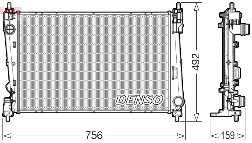 Radiator, engine cooling - DRM09178 DENSO