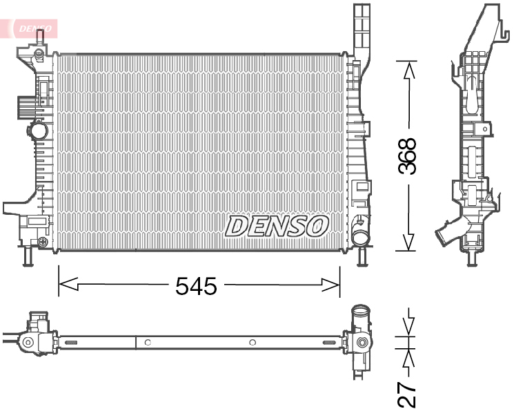 Radiatore, Raffreddamento motore - DRM10029 DENSO