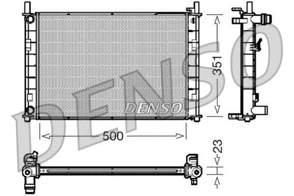 Radiator, engine cooling - DRM10046 DENSO