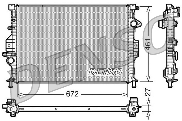 Radiator, engine cooling - DRM10069 DENSO