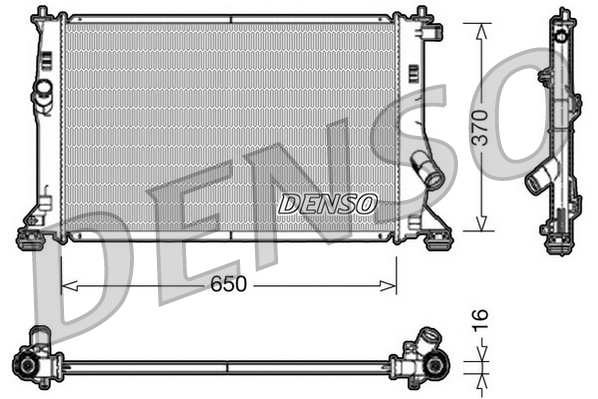 Радиатор, охлаждение двигателя - DRM10076 DENSO