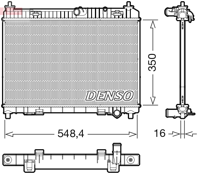 Radiatore, Raffreddamento motore - DRM10113 DENSO