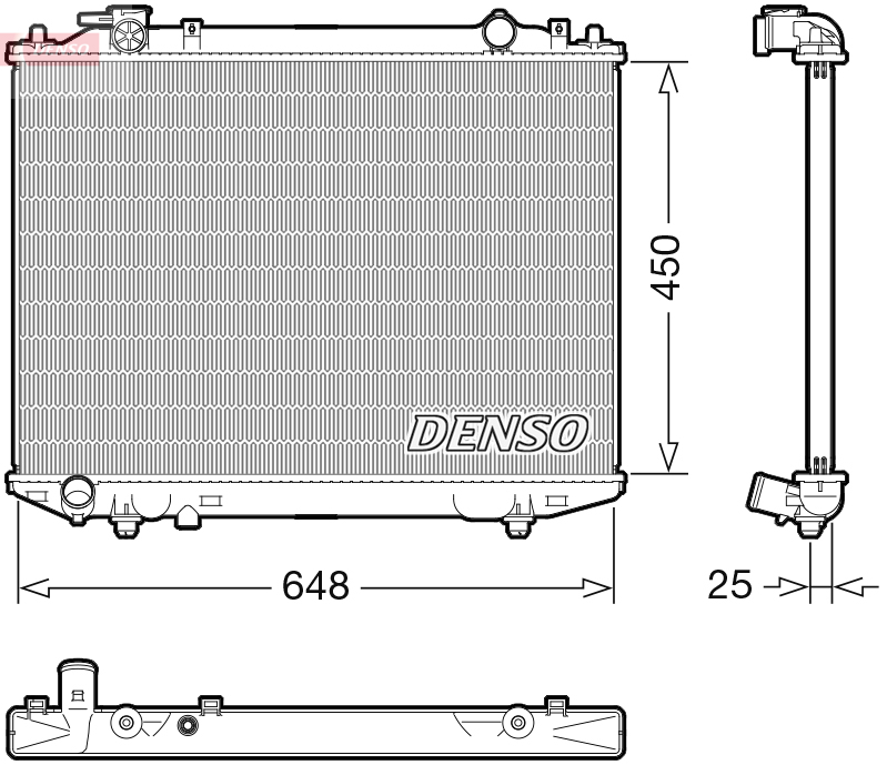 Radiatore, Raffreddamento motore - DRM10117 DENSO