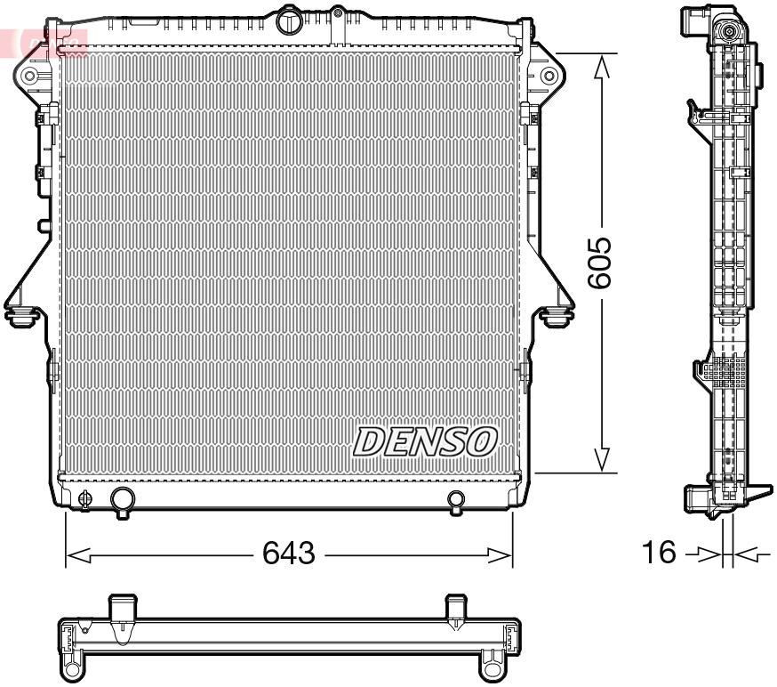 Radiator, engine cooling - DRM10118 DENSO