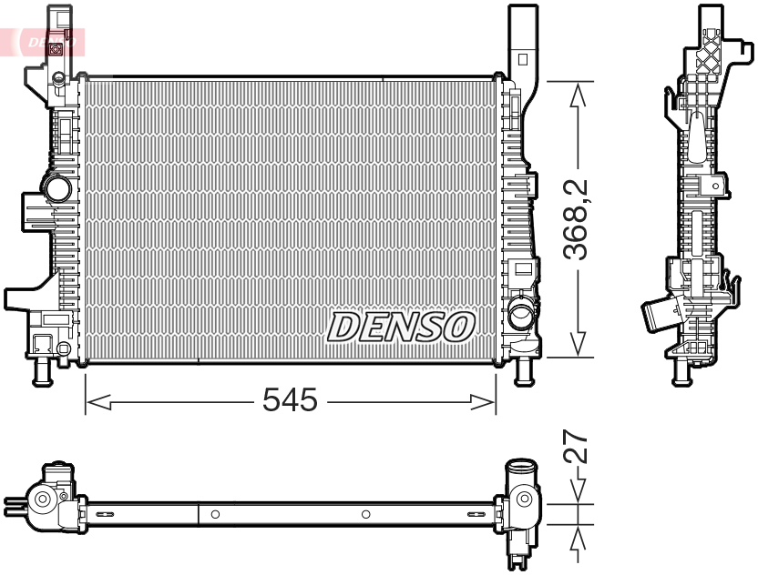 Radiatore, Raffreddamento motore - DRM10122 DENSO