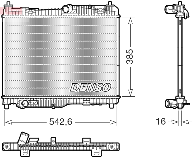 Radiator, engine cooling - DRM10123 DENSO