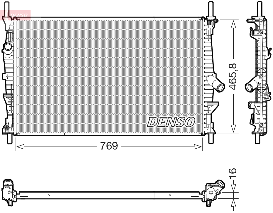 Radiator, engine cooling - DRM10124 DENSO