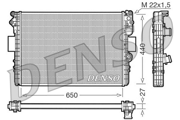 Radiatore, Raffreddamento motore - DRM12002 DENSO