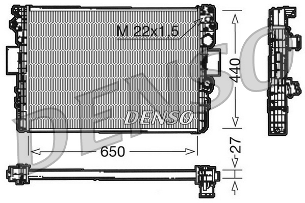 Radiatore, Raffreddamento motore - DRM12003 DENSO