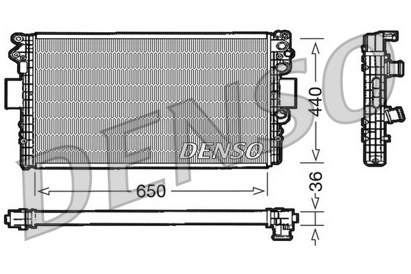 Радиатор, охлаждение двигателя - DRM12004 DENSO