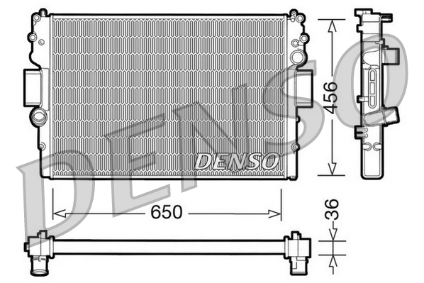 Radiator, engine cooling - DRM12007 DENSO