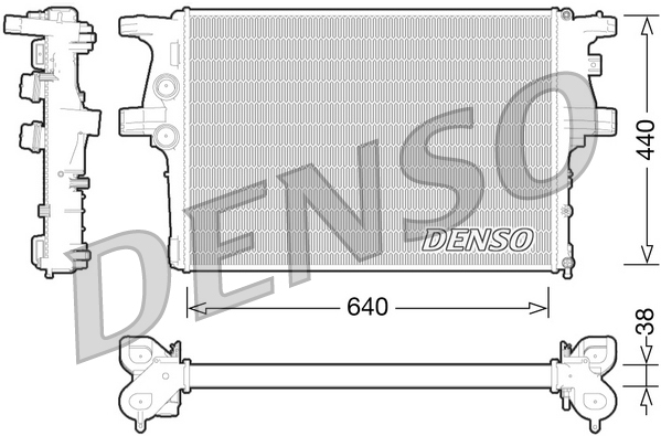 Radiator, engine cooling - DRM12008 DENSO