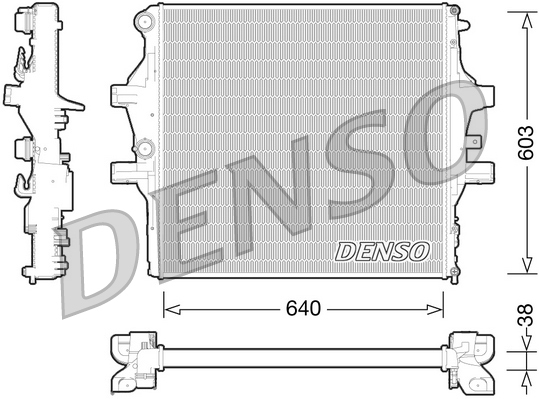 Radiatore, Raffreddamento motore - DRM12009 DENSO