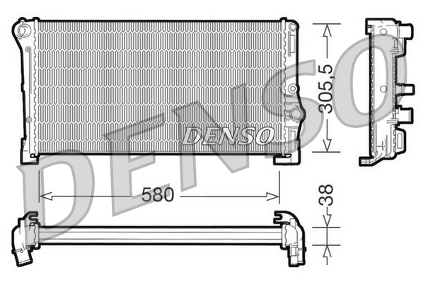Radiator, engine cooling - DRM13010 DENSO