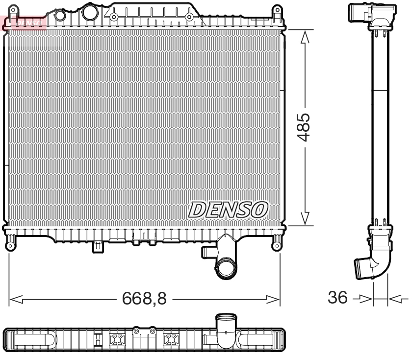 Radiatore, Raffreddamento motore - DRM14003 DENSO