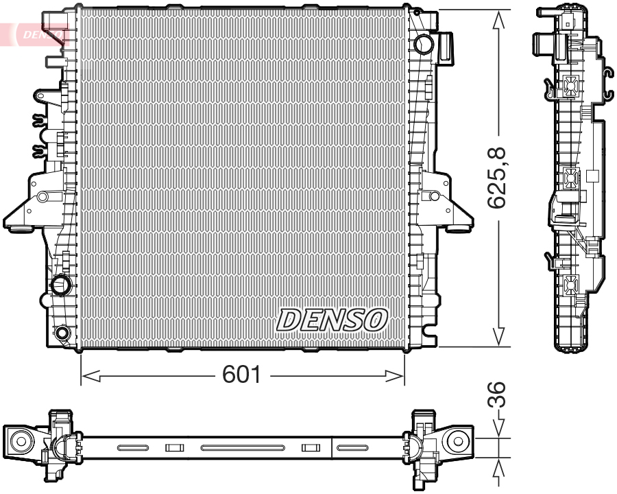 Radiatore, Raffreddamento motore - DRM14004 DENSO