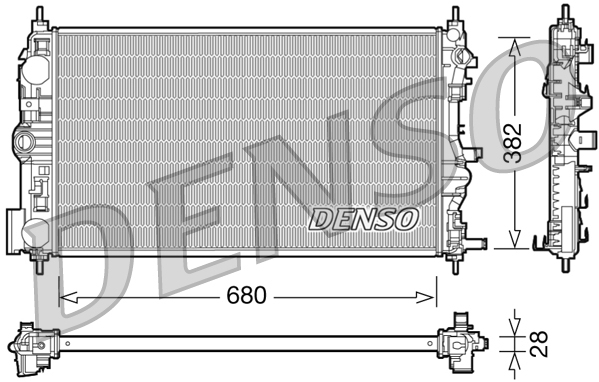 Radiator, engine cooling - DRM15005 DENSO