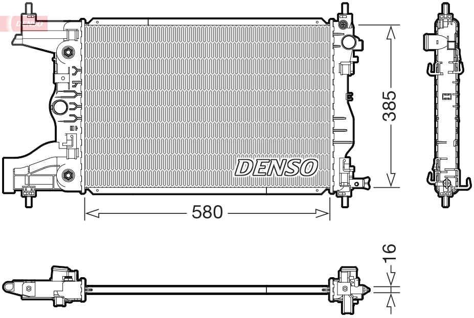Radiatore, Raffreddamento motore - DRM15016 DENSO