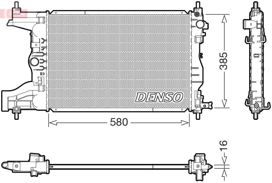 Radiatore, Raffreddamento motore - DRM15017 DENSO