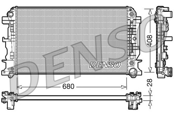 Radiator, engine cooling - DRM17044 DENSO