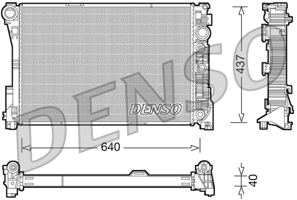 Radiator, engine cooling - DRM17046 DENSO