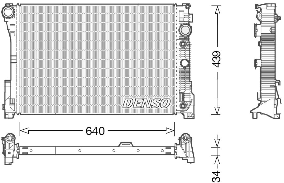 Radiator, engine cooling - DRM17048 DENSO