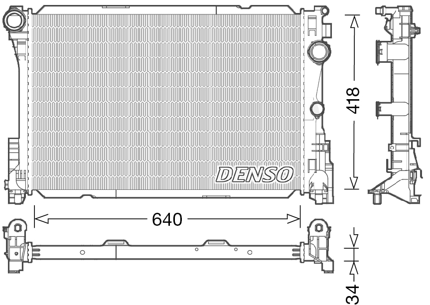 Радиатор, охлаждение двигателя - DRM17049 DENSO