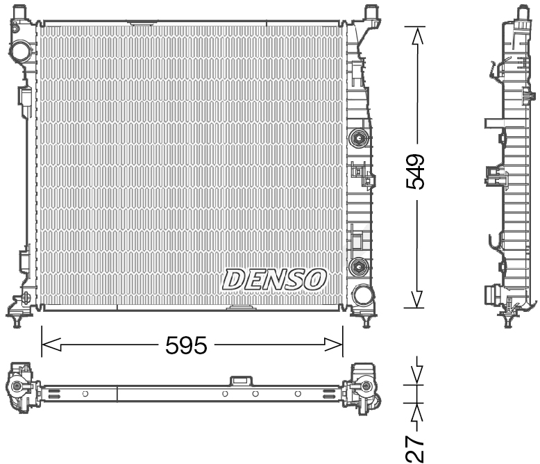 Radiator, engine cooling - DRM17055 DENSO