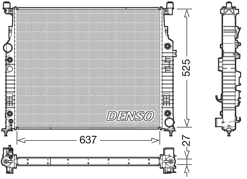 Radiator, engine cooling - DRM17056 DENSO