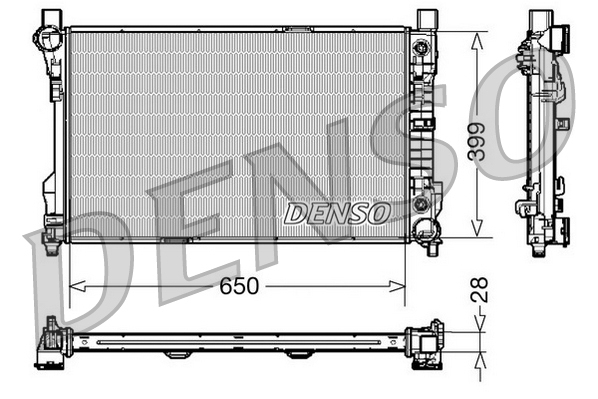 Radiator, engine cooling - DRM17079 DENSO