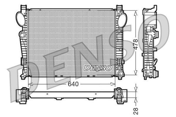 Радиатор, охлаждение двигателя - DRM17093 DENSO