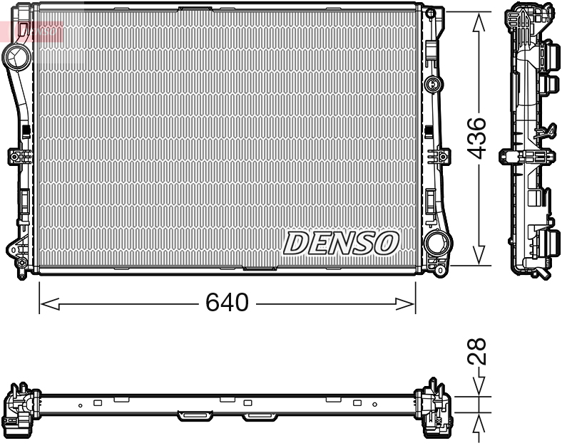 Radiator, engine cooling - DRM17103 DENSO