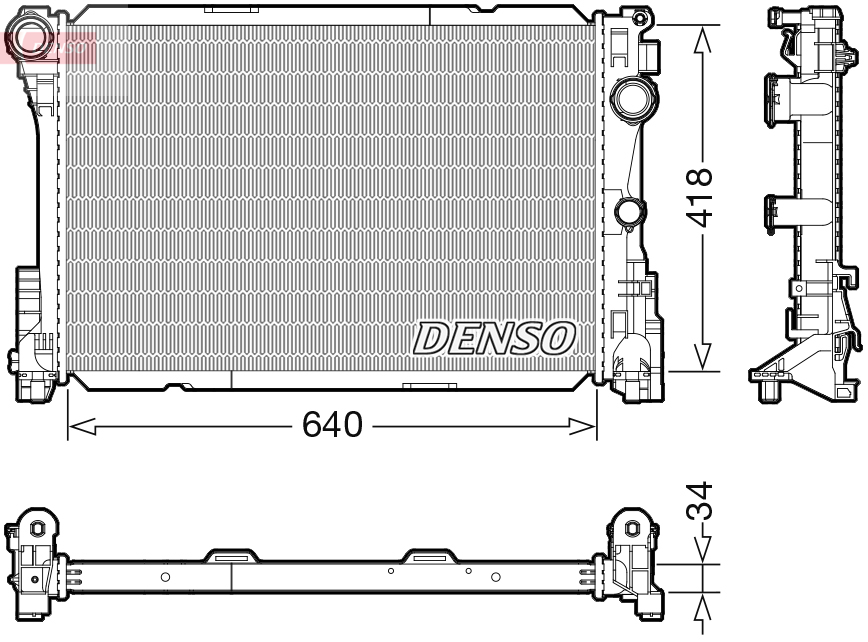 Radiator, engine cooling - DRM17115 DENSO