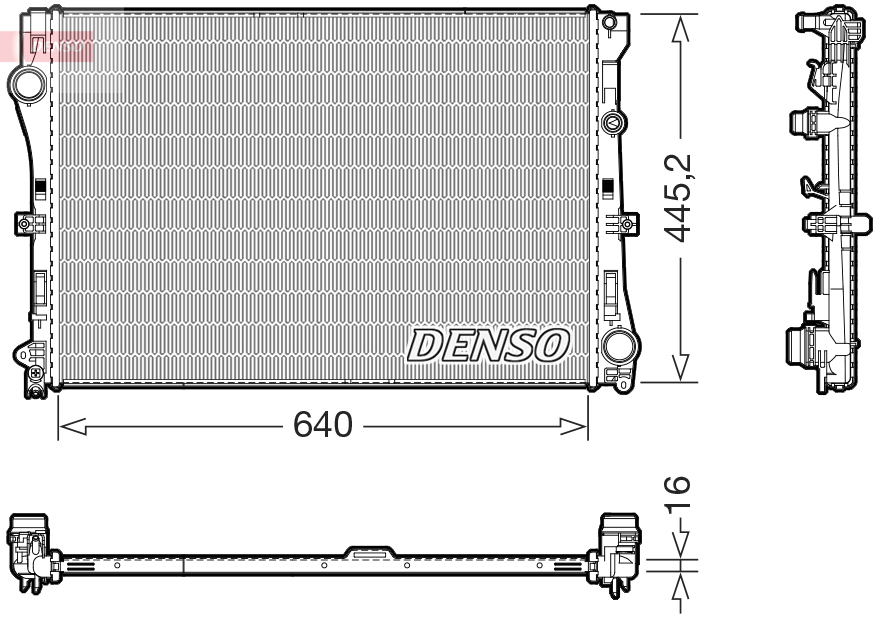 Radiatore, Raffreddamento motore - DRM17118 DENSO