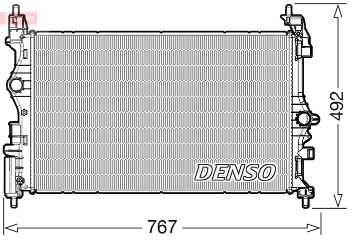 Radiator, engine cooling - DRM20019 DENSO