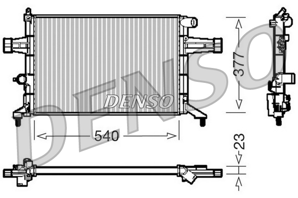 Radiatore, Raffreddamento motore - DRM20082 DENSO