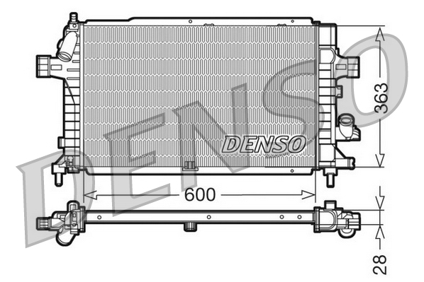 Радиатор, охлаждение двигателя - DRM20102 DENSO