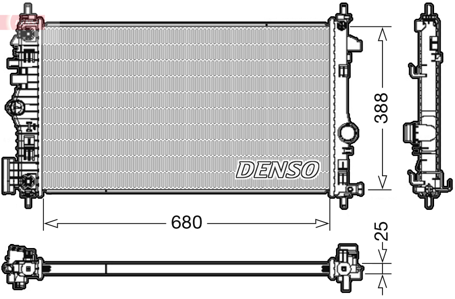 Radiatore, Raffreddamento motore - DRM20108 DENSO