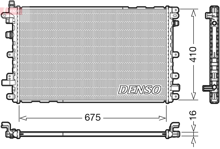 Radiator, engine cooling - DRM20113 DENSO
