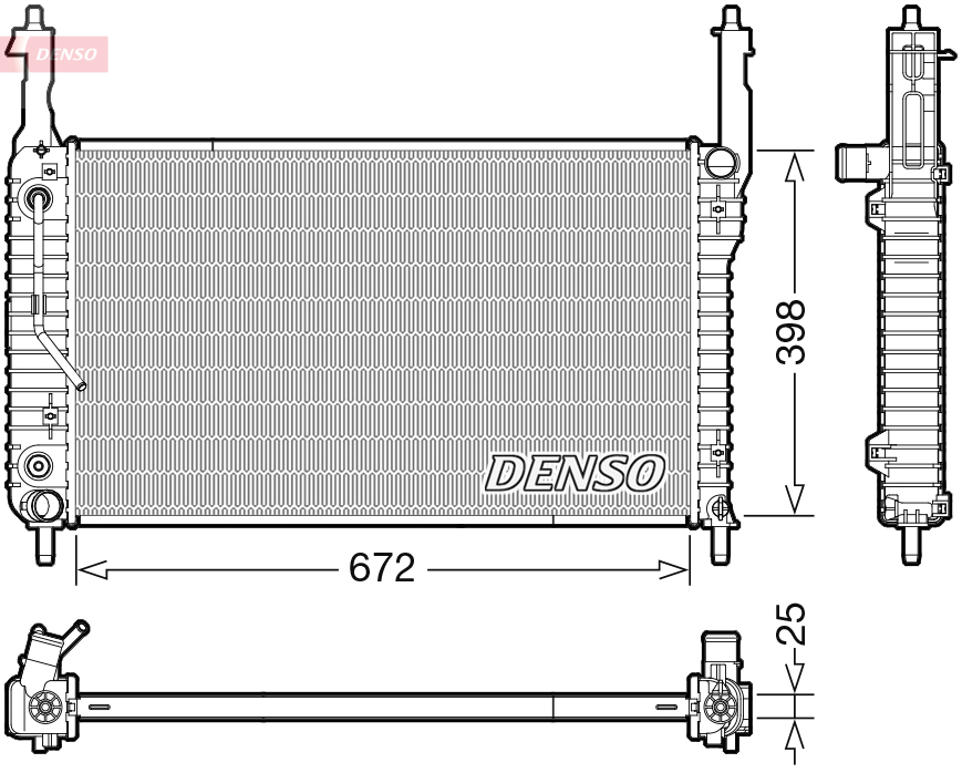 Radiatore, Raffreddamento motore - DRM20123 DENSO