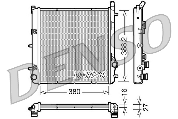 Radiator, engine cooling - DRM21005 DENSO