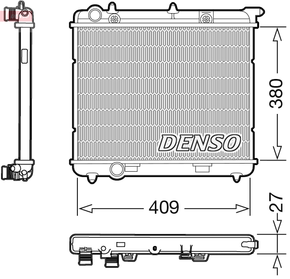 Radiator, engine cooling - DRM21024 DENSO