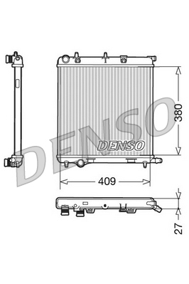 Radiator, engine cooling - DRM21026 DENSO